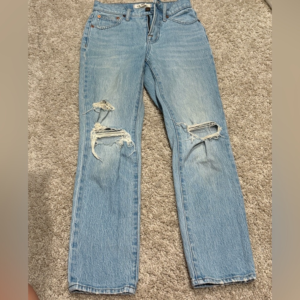 Madewell Light Blue Distressed Women Jeans